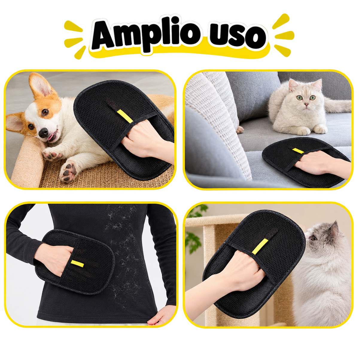 Guante Quitapelos para Mascotas